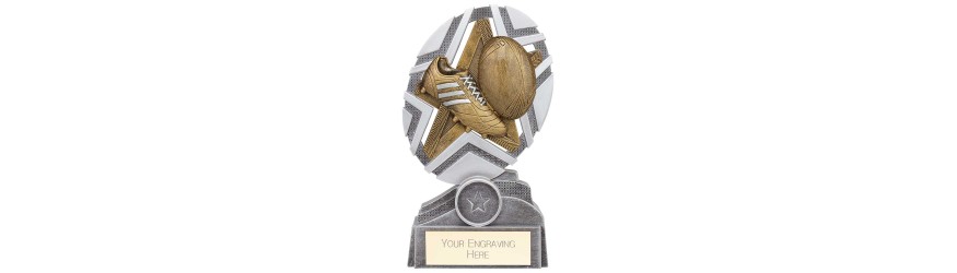 THE STARS RUGBY AWARD - 3 SIZES - 13CM TO 17CM